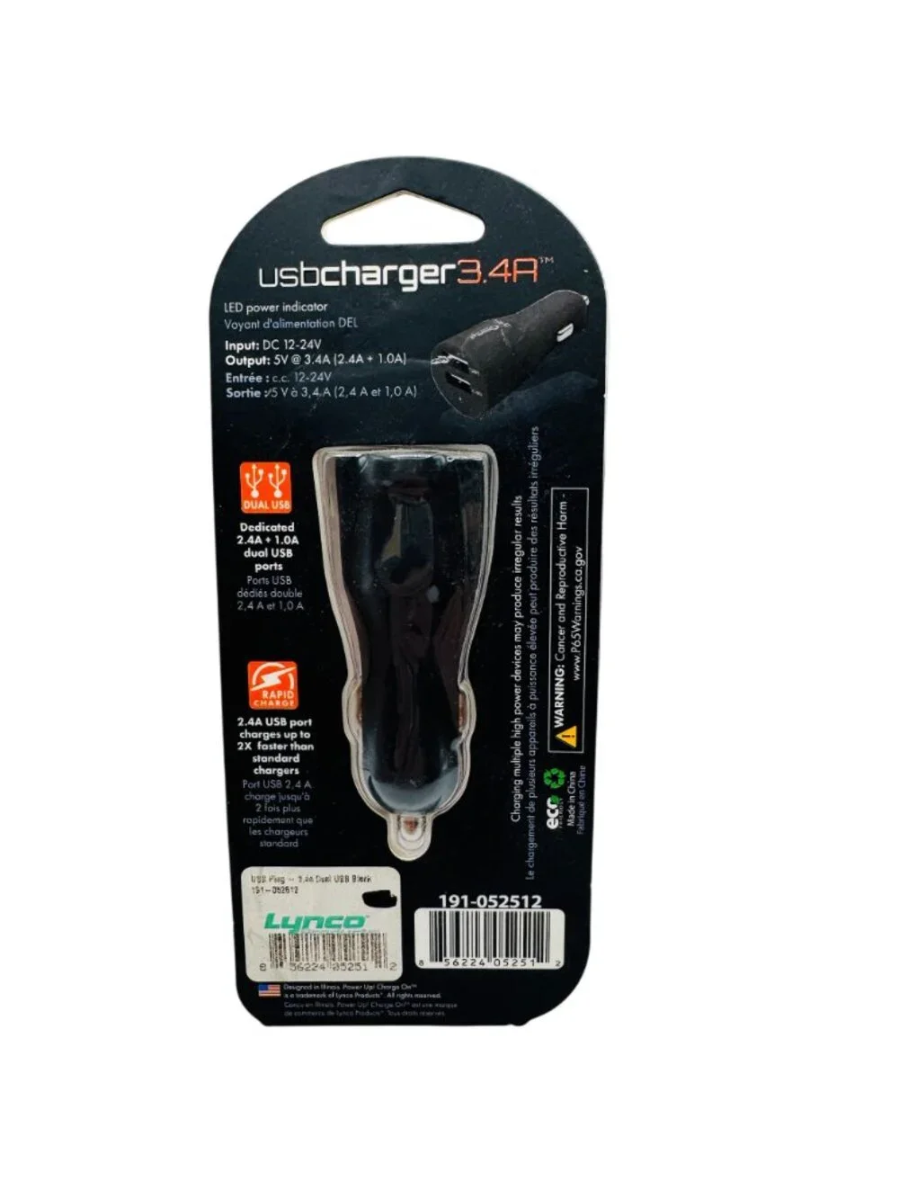 USB Car Charger 3.4A Dual Port Rapid Charge For Tablets & Smartphones